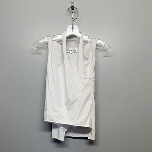 Kate Hewko White Layered Twist Halter Top